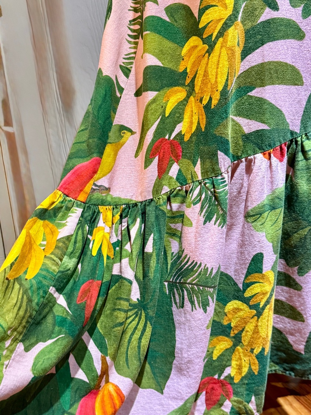 FARM Rio Tropical Floral Wrap Maxi BeachDress Green, Pink & Yellow Mixed Print S - Picture 14 of 14